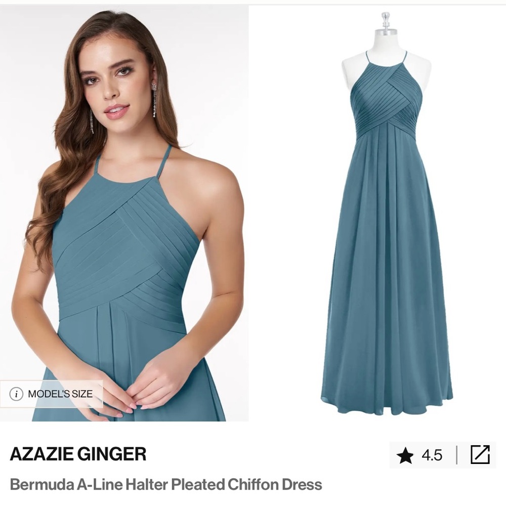 Azazie: Elegant Blue Evening Gown